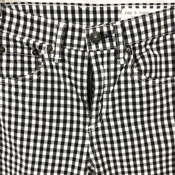 Rag & Bone 10 Inch Capri Gingham pants Size 25 - Picture 3 of 7